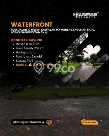 Kavling Tanah untuk Dijual di Surabaya Kota, Surabaya, Luas 352m2 Kavling Tanah untuk Dijual di Surabaya Kota, Surabaya, Luas 352m2