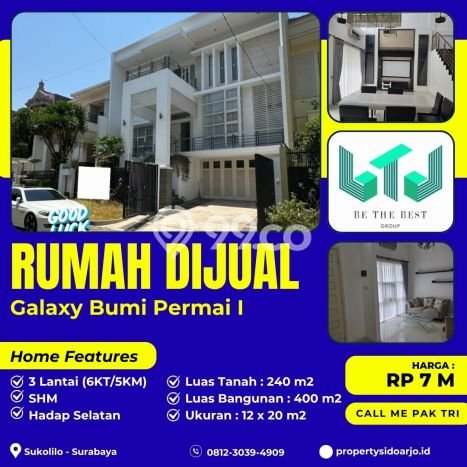Hunian Eksklusif Dijual LT 240m2 di Sukolilo, Surabaya Hunian Eksklusif Dijual LT 240m2 di Sukolilo, Surabaya