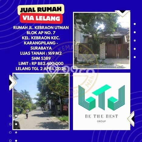 Dijual Hunian Rumah Nyaman 3 Kamar di kebraon, Surabaya Dijual Hunian Rumah Nyaman 3 Kamar di kebraon, Surabaya