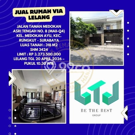 Rumah Elit LB 200m2 Siap Pakai Desain Elegan di Medokan Ayu, Surabaya Rumah Elit LB 200m2 Siap Pakai Desain Elegan di Medokan Ayu, Surabaya