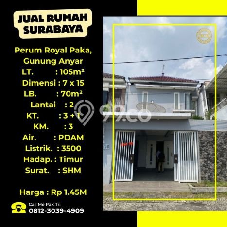 Rumah Luas Asri 4 KT Siap Huni di Gununganyar Surabaya Rumah Luas Asri 4 KT Siap Huni di Gununganyar Surabaya
