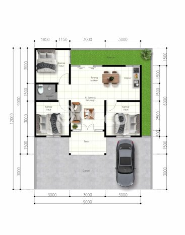 Rumah Strategis Minimalis Lb 65m2 di Jambi Timur, Jambi Rumah Strategis Minimalis Lb 65m2 di Jambi Timur, Jambi