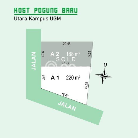 Kost Dijual Lokasi Sleman, Sleman, 21 KT, 21 KM, 453m2 Kost Dijual Lokasi Sleman, Sleman, 21 KT, 21 KM, 453m2