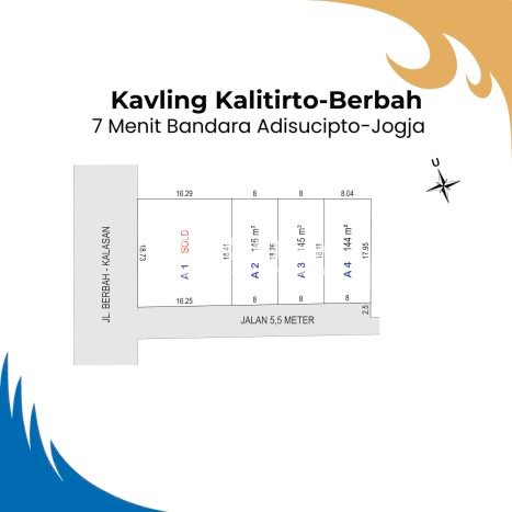 Tanah di Kulonprogo, Luas 144m², Dekat Kulonprogo, Kulon Progo, Kulon Progo Tanah di Kulonprogo, Luas 144m², Dekat Kulonprogo, Kulon Progo, Kulon Progo