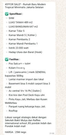 Dijual Rumah Mewah Megah Dengan View Cantik di Pondok Indah, Jakarta Selatan Dijual Rumah Mewah Megah Dengan View Cantik di Pondok Indah, Jakarta Selatan