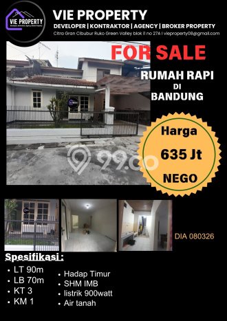 For Sale Rumah 3 Kamar Lokasi Ideal Nyaman dan Strategis di Cilengkrang For Sale Rumah 3 Kamar Lokasi Ideal Nyaman dan Strategis di Cilengkrang