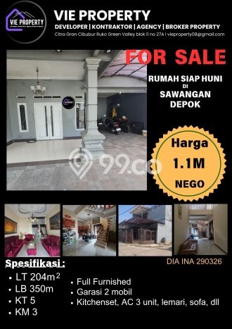 Rumah Modern Cantik 5 KT Bisa Langsung Pindah di Sawangan Rumah Modern Cantik 5 KT Bisa Langsung Pindah di Sawangan