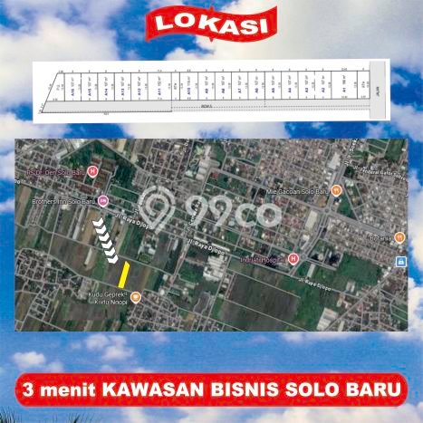 Tanah Kawasan Komersial Kawasan Kartosuro, Luas 107m², Cocok untuk Pengembangan Tanah Kawasan Komersial Kawasan Kartosuro, Luas 107m², Cocok untuk Pengembangan