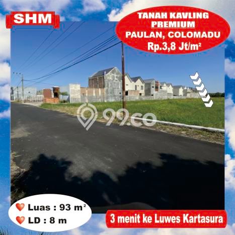 Dijual Tanah Kawasan Kartosuro, Luas 93m², Lokasi Strategis Dijual Tanah Kawasan Kartosuro, Luas 93m², Lokasi Strategis