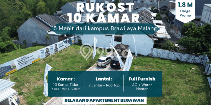 Investasi Kost Dijual di Lowokwaru, Malang, Spesifikasi 10 KT, 10 KM, 121m2 Investasi Kost Dijual di Lowokwaru, Malang, Spesifikasi 10 KT, 10 KM, 121m2