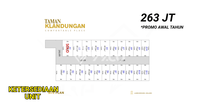 Tanah Strategis Dijual di Dau Malang 75m2 Tanah Strategis Dijual di Dau Malang 75m2