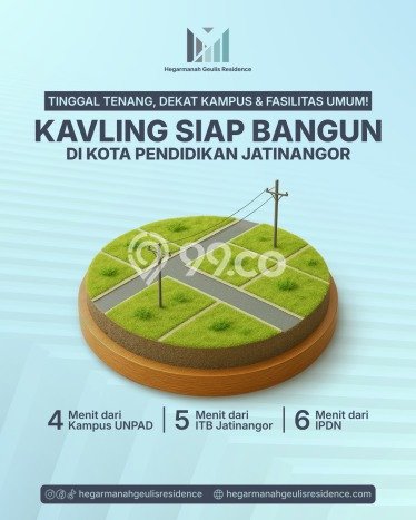 For Sale Tanah di Jatinangor, Luas 101m2m², Lokasi Berkembang For Sale Tanah di Jatinangor, Luas 101m2m², Lokasi Berkembang