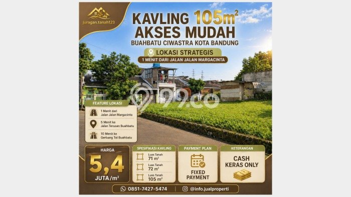 Jarang Ada! Tanah di Kiaracondong Punya Luas 105m2 SHM Jarang Ada! Tanah di Kiaracondong Punya Luas 105m2 SHM