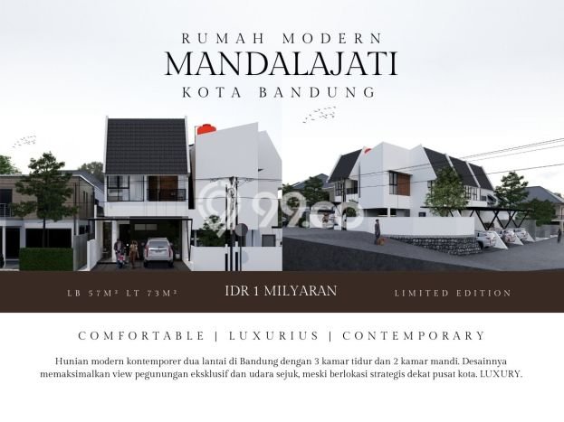 Rumah Modern Minimalis 3 KT Siap Huni di Mandalajati Rumah Modern Minimalis 3 KT Siap Huni di Mandalajati