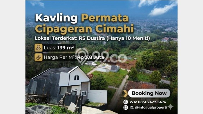 Dijual Tanah Lokasi Cimahi, Bandung Seluas 139m2 Dijual Tanah Lokasi Cimahi, Bandung Seluas 139m2