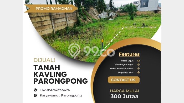 Tanah Komersial Dijual di Parongpong Bandung Barat 101m2 Tanah Komersial Dijual di Parongpong Bandung Barat 101m2