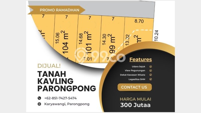 Tanah Komersial Dijual di Parongpong Bandung Barat 101m2 Tanah Komersial Dijual di Parongpong Bandung Barat 101m2