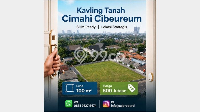 Kavling Tanah di Cimahi Tengah Dijual Luas 104m2 Legalitas SHM Kavling Tanah di Cimahi Tengah Dijual Luas 104m2 Legalitas SHM