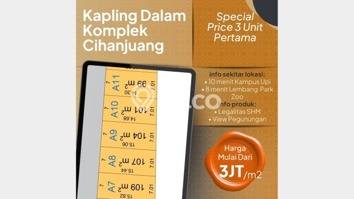 Tanah Kavling Dijual di Bandung dengan Spesifikasi 99m2 Tanah Kavling Dijual di Bandung dengan Spesifikasi 99m2