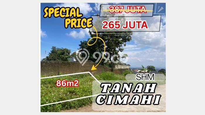 Dijual Tanah Lokasi Cimahi, Bandung Seluas 86m2 Dijual Tanah Lokasi Cimahi, Bandung Seluas 86m2