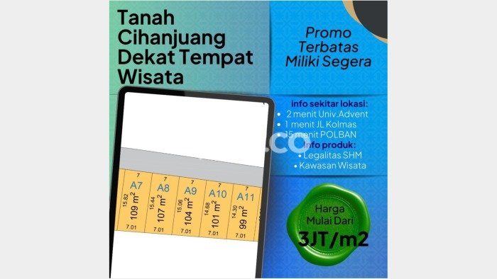 Tanah Dijual Area Strategis di Lembang Bandung 104m2 Tanah Dijual Area Strategis di Lembang Bandung 104m2