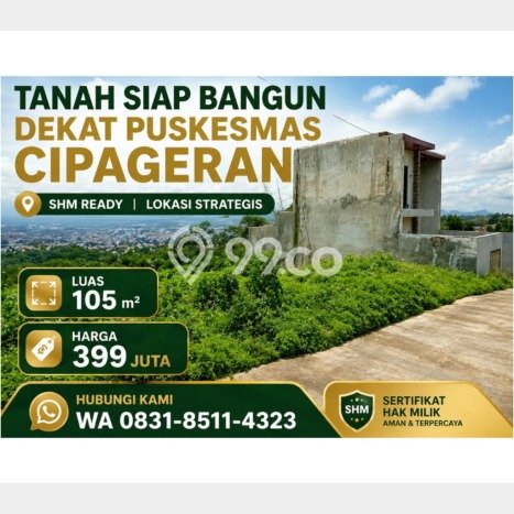 Tanah untuk Dijual di Cimahi Utara Cimahi Luas 105m2 Tanah untuk Dijual di Cimahi Utara Cimahi Luas 105m2