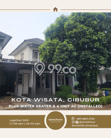 Rumah Modern 3 Kamar LT 128m2 di Kota Wisata Rumah Modern 3 Kamar LT 128m2 di Kota Wisata