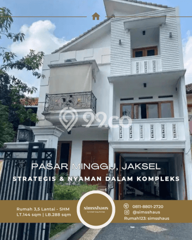 Hunian Mewah Dijual LT 144m2 di Pasar Minggu, Jakarta Selatan Hunian Mewah Dijual LT 144m2 di Pasar Minggu, Jakarta Selatan