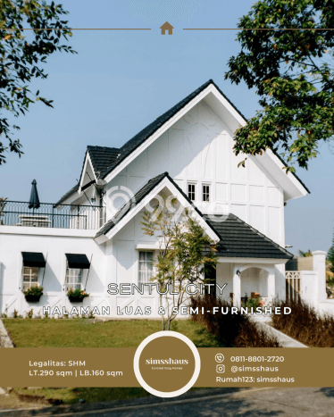 Ready to Use! Premium House LT 290m2 Desain Elegan di Sentul City Ready to Use! Premium House LT 290m2 Desain Elegan di Sentul City