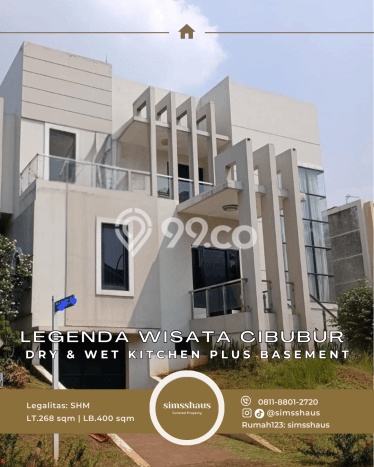 Ready to Use! Luxury House LT 268m2 Desain Elegan di Legenda Wisata Ready to Use! Luxury House LT 268m2 Desain Elegan di Legenda Wisata