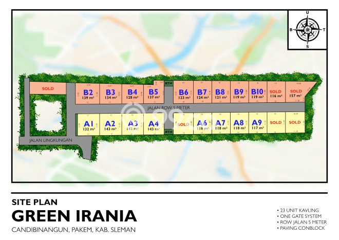 Tanah Kavling Dijual di Sleman dengan Spesifikasi 143m2 Tanah Kavling Dijual di Sleman dengan Spesifikasi 143m2