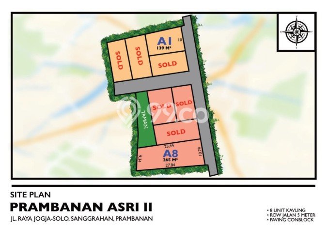 Tanah Komersial di Bantul, Luas 139m2m², Akses Mudah Tanah Komersial di Bantul, Luas 139m2m², Akses Mudah