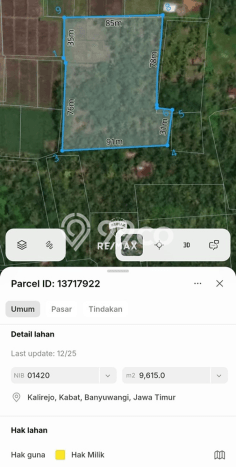 Lahan Kosong Dijual di Kabat, Banyuwangi, Luas 9615m2 Area Strategis Lahan Kosong Dijual di Kabat, Banyuwangi, Luas 9615m2 Area Strategis