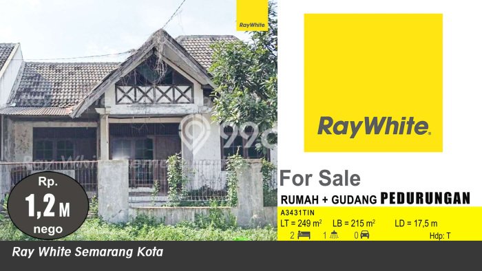 Gudang Dijual di Pedurungan Semarang dengan LB 215m2 Gudang Dijual di Pedurungan Semarang dengan LB 215m2