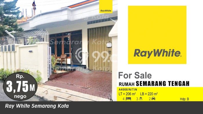 Siap Huni Rumah Mewah 3 Kamar di Semarang Tengah Dekat ke Mana Saja Siap Huni Rumah Mewah 3 Kamar di Semarang Tengah Dekat ke Mana Saja