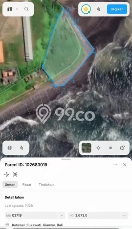 Untuk Dijual Tanah di Gianyar, Luas 1975m2 SHM Untuk Dijual Tanah di Gianyar, Luas 1975m2 SHM