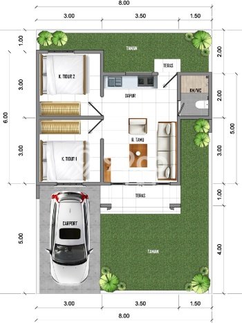 Jual Rumah Harga Miring Sleman Punya 2 Kamar & LT 114m2 Jual Rumah Harga Miring Sleman Punya 2 Kamar & LT 114m2