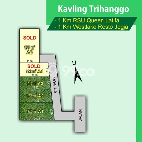 Dijual Tanah di Gamping Sleman Luas 112m2 SHM Dijual Tanah di Gamping Sleman Luas 112m2 SHM