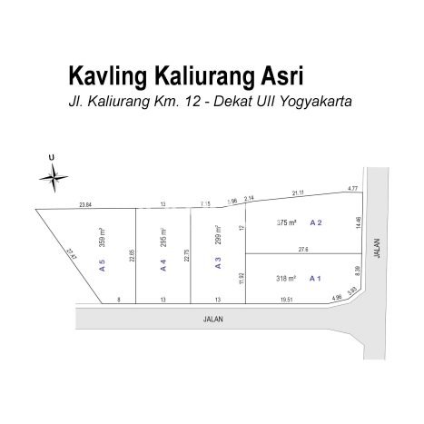 Tanah untuk Dijual di Ngaglik Sleman Luas 295m2 Tanah untuk Dijual di Ngaglik Sleman Luas 295m2