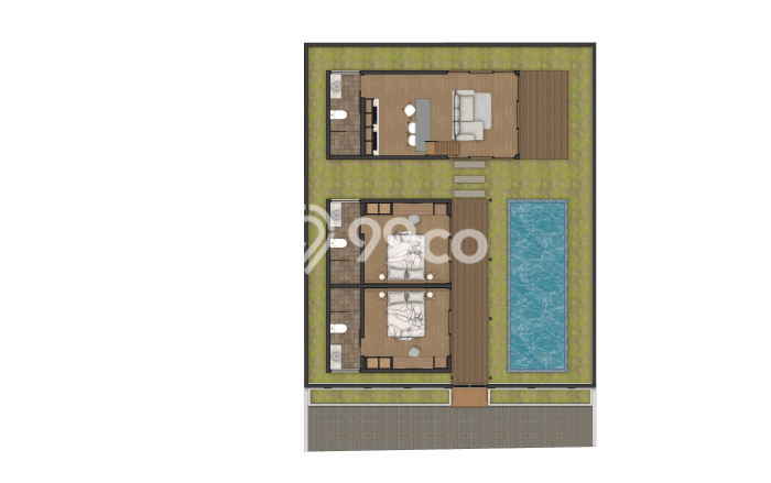 Vila Kawasan Pakem, Area 207m2m², Dekat dengan transportasi umum Vila Kawasan Pakem, Area 207m2m², Dekat dengan transportasi umum