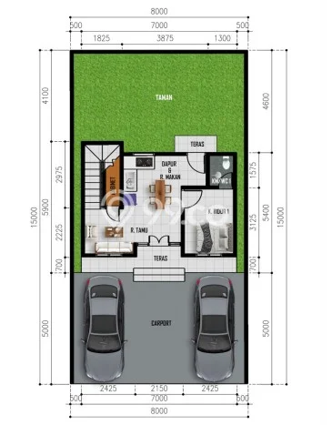 Rumah Modern Minimalis 3 Kamar Siap Huni di Sukarame Rumah Modern Minimalis 3 Kamar Siap Huni di Sukarame