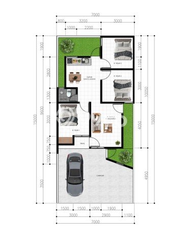 Rumah Modern Cantik 3 KT Siap Huni di Rajabasa Rumah Modern Cantik 3 KT Siap Huni di Rajabasa