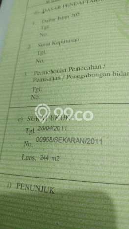 For Sale Tanah Kawasan Gunung Pati, Luas 244m², Area Berkembang For Sale Tanah Kawasan Gunung Pati, Luas 244m², Area Berkembang