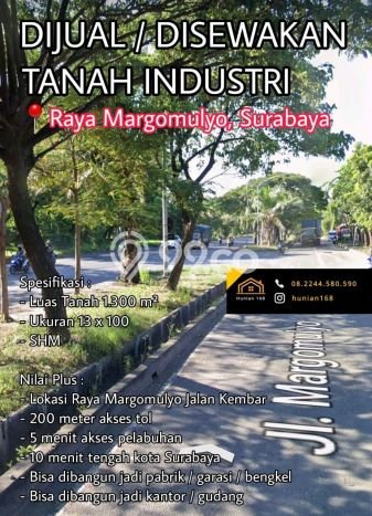 Lahan Dijual Lokasi Strategis di Surabaya dengan Luas 1300m2 Lahan Dijual Lokasi Strategis di Surabaya dengan Luas 1300m2