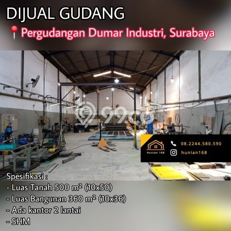 Dijual! Gudang di Margomulyo Surabaya LT 500m2 / LB 360m2 Kawasan Strategis Dijual! Gudang di Margomulyo Surabaya LT 500m2 / LB 360m2 Kawasan Strategis