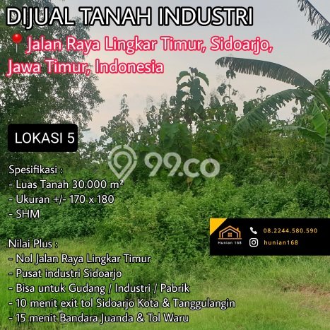 Tanah Kavling di Sidoarjo Dijual dengan Luas 20000m2 Tanah Kavling di Sidoarjo Dijual dengan Luas 20000m2