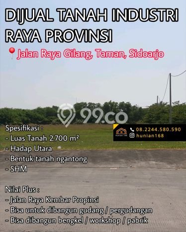 Tanah Kawasan Bisnis Kawasan Sidoarjo, Luas 2700m2m², Ideal untuk Bisnis Tanah Kawasan Bisnis Kawasan Sidoarjo, Luas 2700m2m², Ideal untuk Bisnis