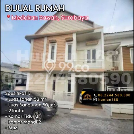 Rumah Modern 3 KT di Medokan Ayu Surabaya Unfurnished Rumah Modern 3 KT di Medokan Ayu Surabaya Unfurnished