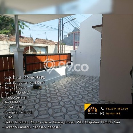 Rumah Strategis Minimalis Lb 80m2 di Tambaksari, Surabaya Rumah Strategis Minimalis Lb 80m2 di Tambaksari, Surabaya