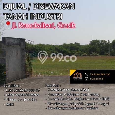 Lahan Strategis di Benowo Dijual dengan Luas 25000m2 Lahan Strategis di Benowo Dijual dengan Luas 25000m2